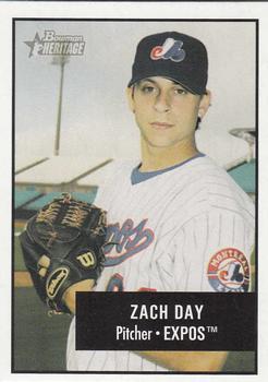 #82 Zach Day - Montreal Expos - 2003 Bowman Heritage Baseball