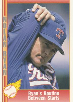 #82 Ryan's Routine Between Starts - Texas Rangers - 1991 Pacific Nolan Ryan Texas Express I Baseball