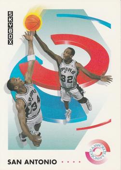 #482 Sean Elliott / Terry Cummings - San Antonio Spurs - 1991-92 SkyBox Basketball