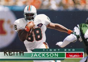 #82 Keith Jackson - Miami Dolphins - 1995 SkyBox Impact Football