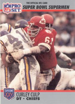#82 Curley Culp - Kansas City Chiefs - 1990-91 Pro Set Super Bowl XXV Silver Anniversary Football