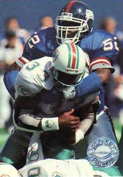 #82 Pepper Johnson - New York Giants - 1991 Pro Set Platinum Football