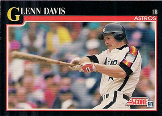 #830 Glenn Davis - Houston Astros - 1991 Score Baseball
