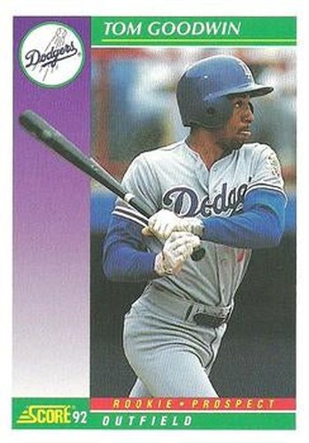 #830 Tom Goodwin - Los Angeles Dodgers - 1992 Score Baseball