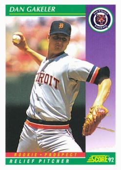 #831 Dan Gakeler - Detroit Tigers - 1992 Score Baseball