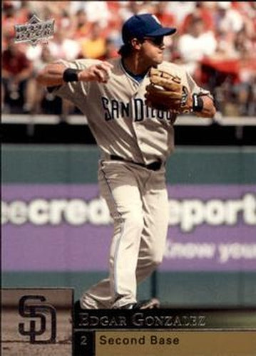 #832 Edgar Gonzalez - San Diego Padres - 2009 Upper Deck Baseball