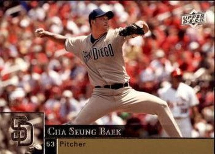 #833 Cha Seung Baek - San Diego Padres - 2009 Upper Deck Baseball