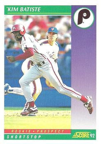 #833 Kim Batiste - Philadelphia Phillies - 1992 Score Baseball