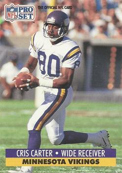#834 Cris Carter - Minnesota Vikings - 1991 Pro Set Football