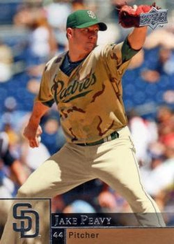 #838 Jake Peavy - San Diego Padres - 2009 Upper Deck Baseball
