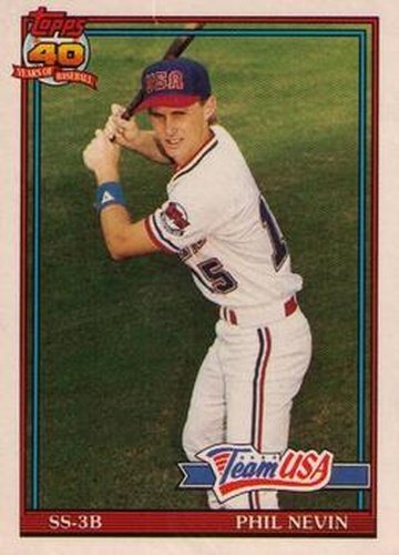 #83T Phil Nevin - USA - 1991 Topps Traded Baseball
