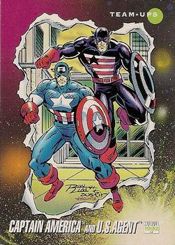 #83 Captain America and U.S. Agent - 1992 Impel Marvel Universe