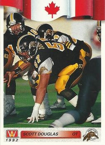 #83 Scott Douglas - Hamilton Tiger-Cats - 1992 All World CFL Football