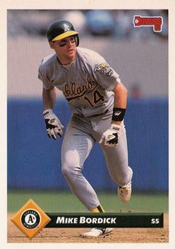 #83 Mike Bordick - Oakland Athletics - 1993 Donruss Baseball