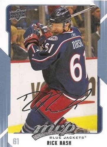 #83 Rick Nash - Columbus Blue Jackets - 2008-09 Upper Deck MVP Hockey