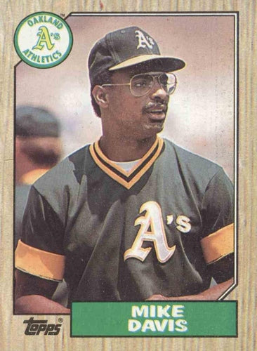 #83 Mike Davis - Oakland Athletics - 1987 Topps Baseball