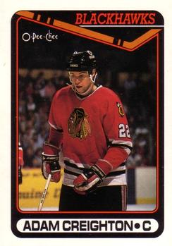 #83 Adam Creighton - Chicago Blackhawks - 1990-91 O-Pee-Chee Hockey