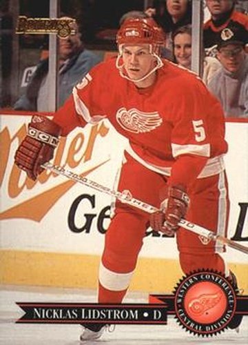 #83 Nicklas Lidstrom - Detroit Red Wings - 1995-96 Donruss Hockey