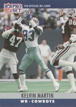 #83 Kelvin Martin - Dallas Cowboys - 1990 Pro Set Football