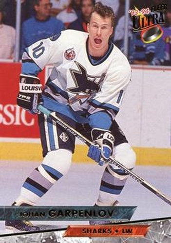 #83 Johan Garpenlov - San Jose Sharks - 1993-94 Ultra Hockey