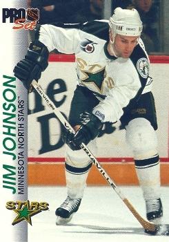 #83 Jim Johnson - Minnesota North Stars - 1992-93 Pro Set Hockey