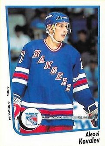 #83 Alexei Kovalev - New York Rangers - 1994-95 Panini Hockey Stickers