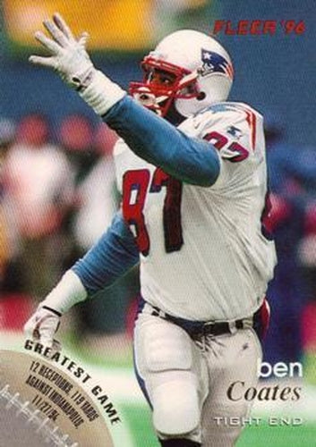 #83 Ben Coates - New England Patriots - 1996 Fleer Football