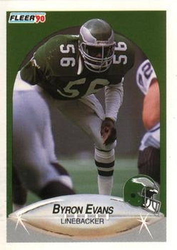 #83 Byron Evans - Philadelphia Eagles - 1990 Fleer Football