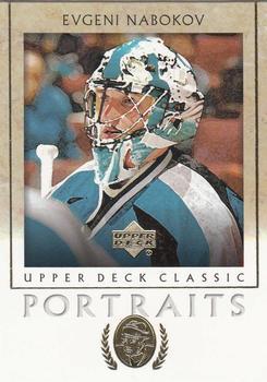 #83 Evgeni Nabokov - San Jose Sharks - 2002-03 Upper Deck Classic Portraits Hockey