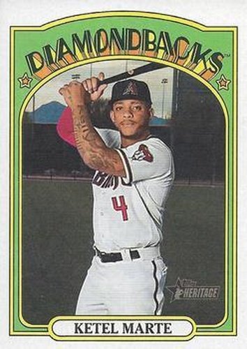 #83 Ketel Marte - Arizona Diamondbacks - 2021 Topps Heritage Baseball