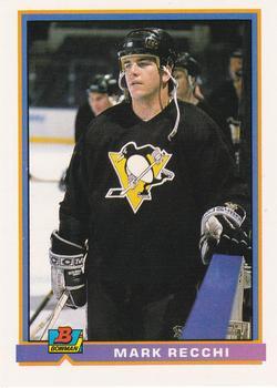 #83 Mark Recchi - Pittsburgh Penguins - 1991-92 Bowman Hockey