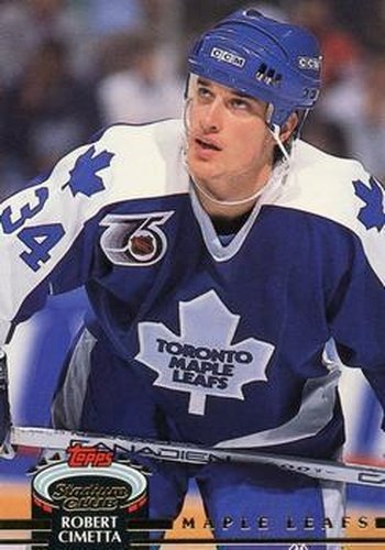 #83 Robert Cimetta - Toronto Maple Leafs - 1992-93 Stadium Club Hockey