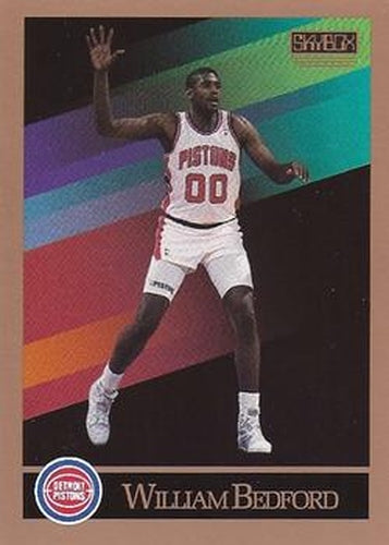 #83 William Bedford - Detroit Pistons - 1990-91 SkyBox Basketball