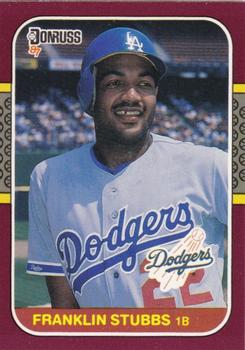 #83 Franklin Stubbs - Los Angeles Dodgers - 1987 Donruss Opening Day Baseball