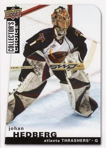 #83 Johan Hedberg - Atlanta Thrashers - 2008-09 Collector's Choice Hockey