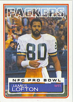 #83 James Lofton - Green Bay Packers - 1983 Topps Football