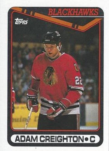 #83 Adam Creighton - Chicago Blackhawks - 1990-91 Topps Hockey