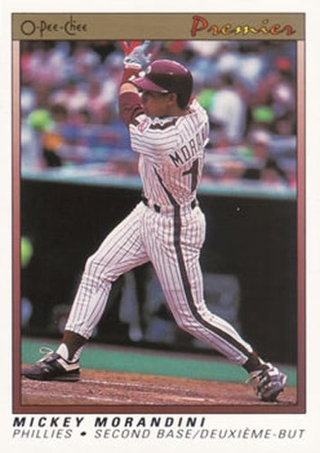 #83 Mickey Morandini - Philadelphia Phillies - 1991 O-Pee-Chee Premier Baseball