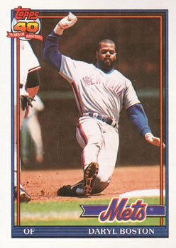 #83 Daryl Boston - New York Mets - 1991 Topps Baseball