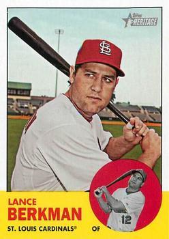 #83a Lance Berkman - St. Louis Cardinals - 2012 Topps Heritage Baseball