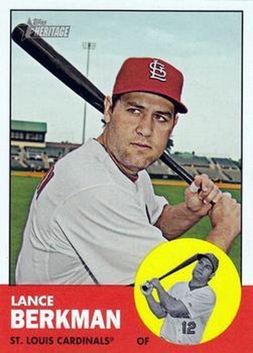 #83b Lance Berkman - St. Louis Cardinals - 2012 Topps Heritage Baseball