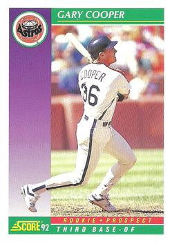 #840 Gary Cooper - Houston Astros - 1992 Score Baseball
