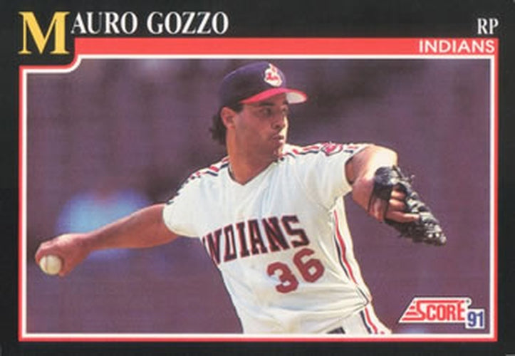 #843 Mauro Gozzo - Cleveland Indians - 1991 Score Baseball