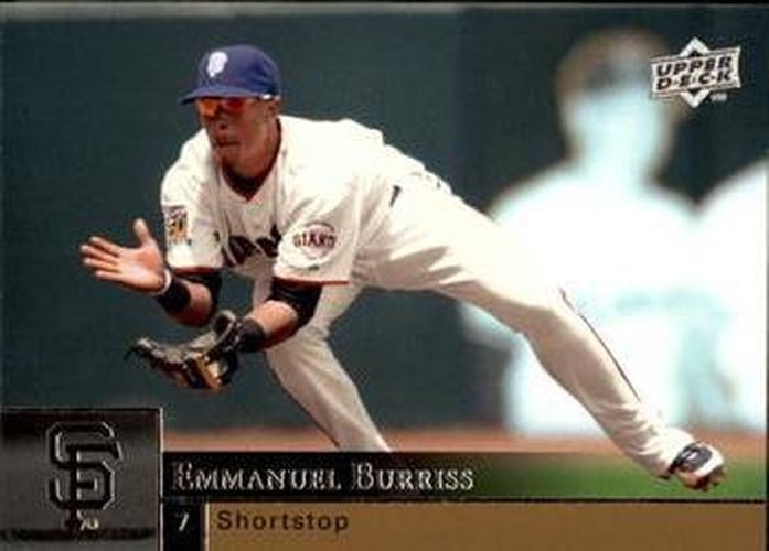 #845 Emmanuel Burriss - San Francisco Giants - 2009 Upper Deck Baseball