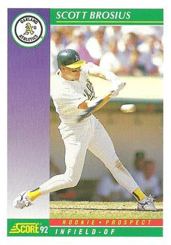 #846 Scott Brosius - Oakland Athletics - 1992 Score Baseball