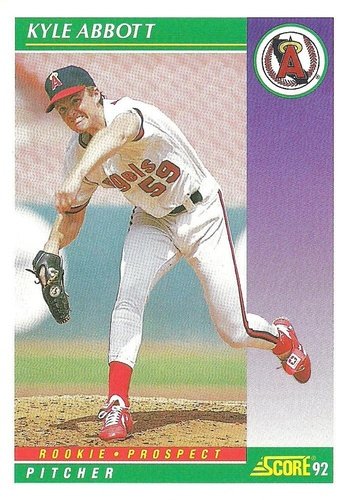 #849 Kyle Abbott - California Angels - 1992 Score Baseball