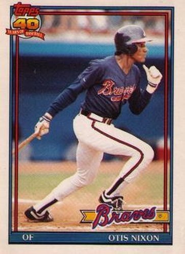 #84T Otis Nixon - Atlanta Braves - 1991 Topps Traded Baseball
