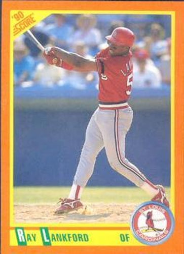 #84T Ray Lankford - St. Louis Cardinals - 1990 Score Rookie & Traded Baseball