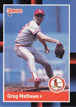 #84 Greg Mathews - St. Louis Cardinals - 1988 Donruss Baseball