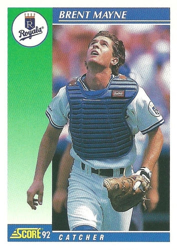 #84 Brent Mayne - Kansas City Royals - 1992 Score Baseball